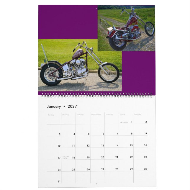 Klassische Motorrad-Chopper II 2015. Kalender (Jan 2027)