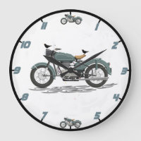 Klassische Motorrad-Wanduhr