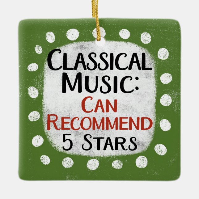 Klassische Musik Bewertung 5 Sterne Ornament (Vorderseite)