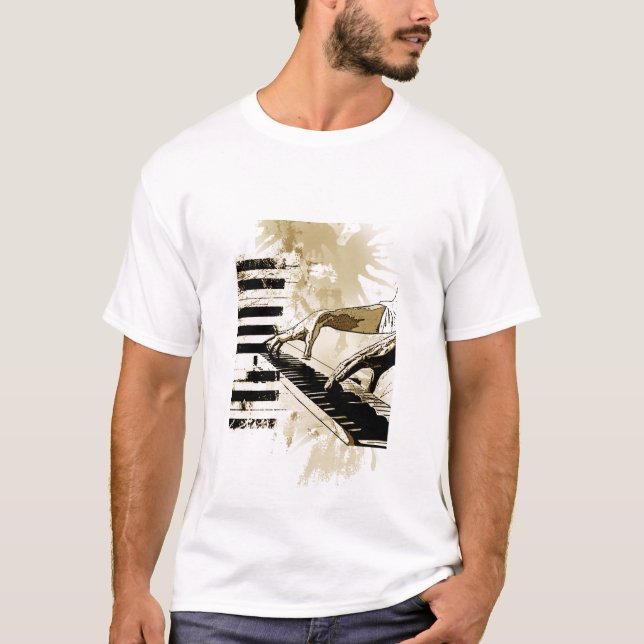 klassische Musik des Klaviers T-Shirt (Vorderseite)