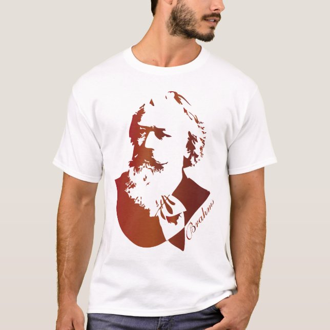 Klassische Musik-Komponist Johannes Brahms T-Shirt (Vorderseite)