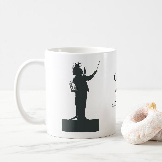 Klassische Musik-Komponist-Leiter - Grieg Kaffeetasse (Mit Donut)