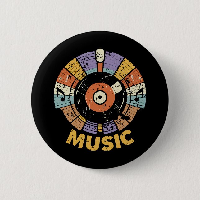 klassische Musik Retro Button (Vorderseite)