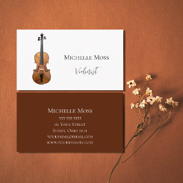 Klassische Musik Violine Elegante Burgund Visitenkarte