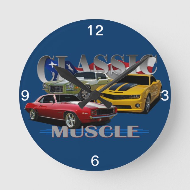 Klassische Muskeln Runde Wanduhr (Vorderseite)