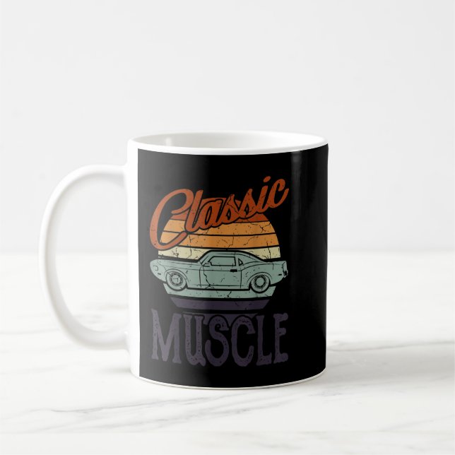 Klassische Muskelwagen Design Männer Vintage Auto  Kaffeetasse (Links)