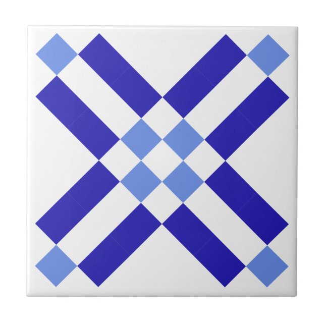 Klassische Muster Keramik Tile mit Blau und Weiß S Fliese (Vorderseite)