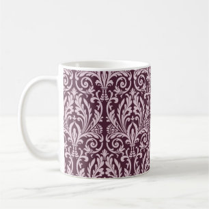 Klassische nahtlose Damasttapete. Kaffeetasse