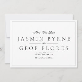 Klassische NAMEN | Traditionelle Hochzeit Schwarz- Save The Date