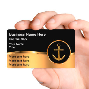 Klassische Nautic Theme Boat Anchor Business Cards Visitenkarte