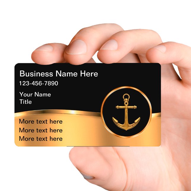 Klassische Nautic Theme Boat Anchor Business Cards Visitenkarte (Von Creator hochgeladen)
