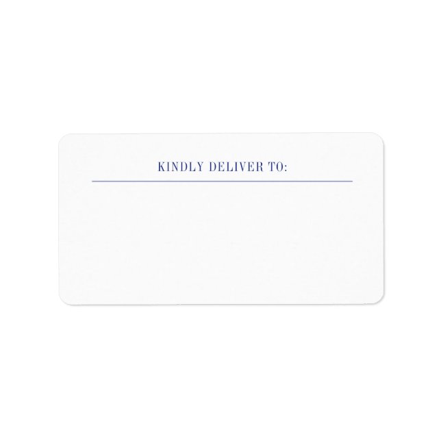 Klassische Navy-Empfänger-Labels Adressaufkleber (Vorne)