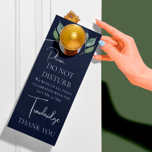 Klassische Navy & Watercolor Grüne Hochzeitsnacht