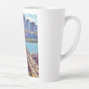 Klassische New Yorker Brooklyn Bridge Skyline Milchtasse