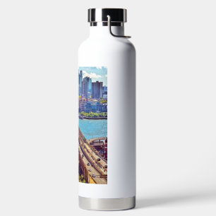 Klassische New Yorker Brooklyn Bridge Skyline Trinkflasche