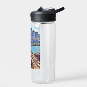 Klassische New Yorker Brooklyn Bridge Skyline Trinkflasche