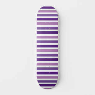 Klassische Niedliche Lila und weiße Streifen Skateboard