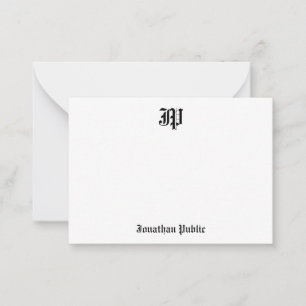 Klassische Nostalgische Alte Englische Kalligraphi Mitteilungskarte