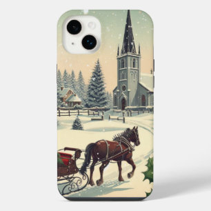 Klassische/nostalgische Weihnachtsszene iPhone 14 Plus Hülle