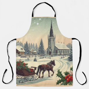 Klassische/nostalgische Weihnachtsszene Schürze