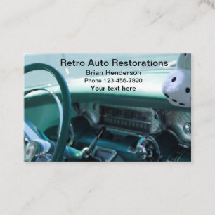 Klassische Oldtimer-Restaurierung Visitenkarte