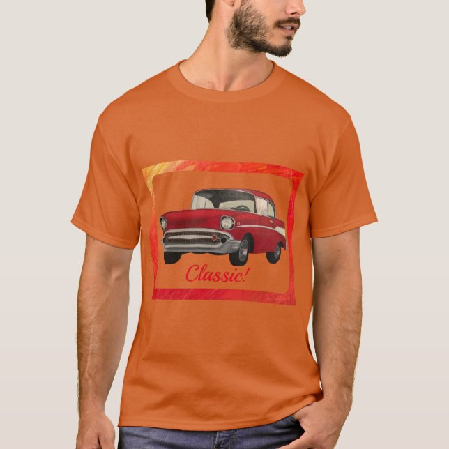 Klassische Oldtimermalerei auf Tshirts (Vorderseite)