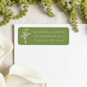 Klassische Oliven-grüne Calla-Lilien-Hochzeitsadre