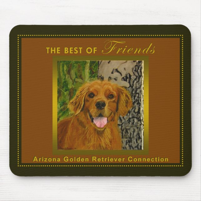 Klassische Oliven-u. Rost-golden retriever Mousepad (Vorne)