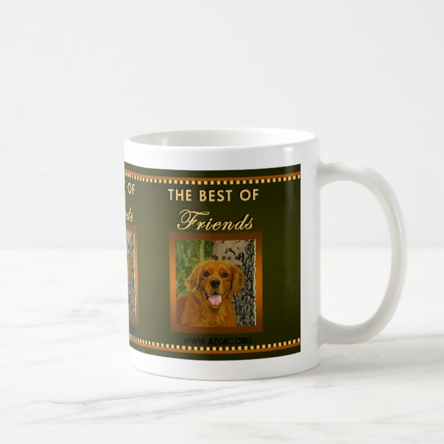 Klassische olivgrüne goldener Retriever-Tasse Kaffeetasse (Rechts)
