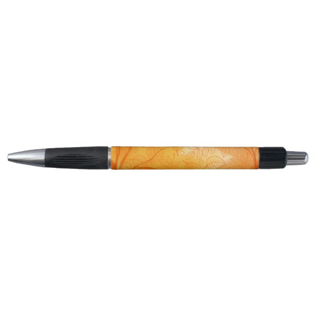 Klassische orange Blätter Herbst Kugelschreiber (Vorderseite)