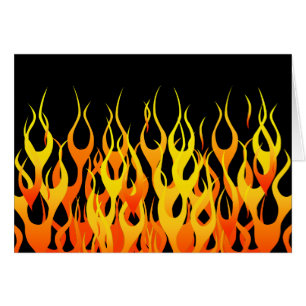 Klassische Orange Racing Flammen auf Feuer