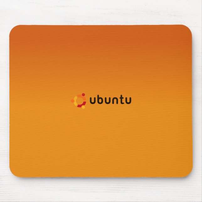 Klassische Orange Ubuntus Mousepad (Vorne)