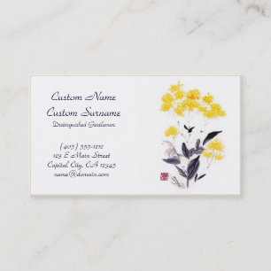 Klassische orientalische chinesische sumi-e visitenkarte