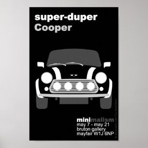 Klassische Original Mini Car Minimalistische Kunst Poster