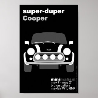Klassische Original Mini Car Minimalistische Kunst Poster