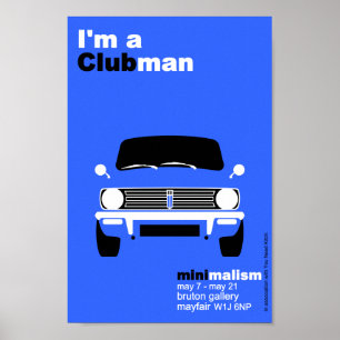 Klassische Original Mini Clubman Minimalistische K Poster