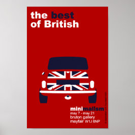 Klassische Original Mini Cooper minimalistische Ku Poster