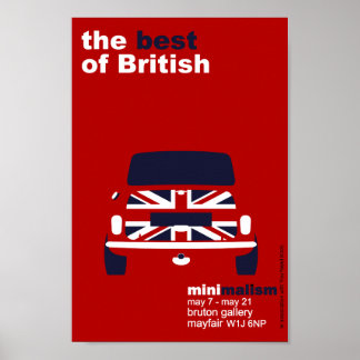 Klassische Original Mini Cooper minimalistische Ku Poster