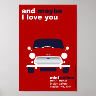 Klassische Original Mini Cooper minimalistische Ku Poster