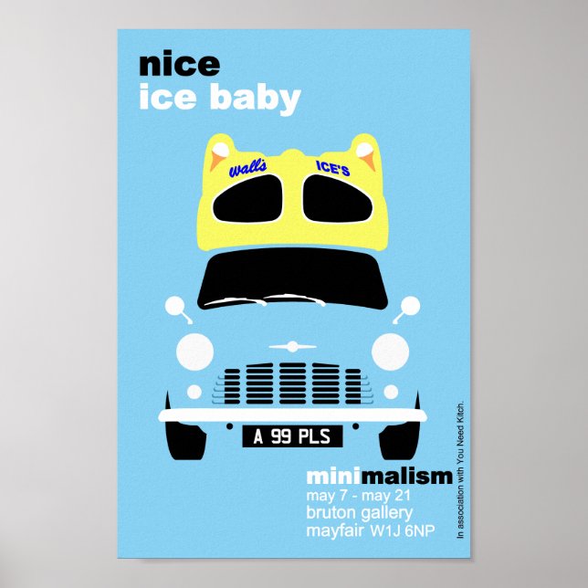 Klassische Original Mini Eis van minimalistische K Poster (Vorne)
