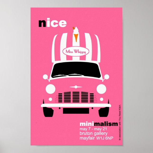 Klassische Original Mini Eis van minimalistische K Poster (Vorne)