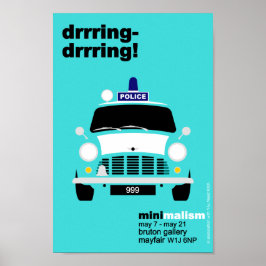 Klassische Original Mini Polizei van minimalistisc Poster