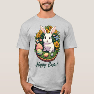 Klassische Osterhasen-Illustration. Frohe Ostern! T-Shirt