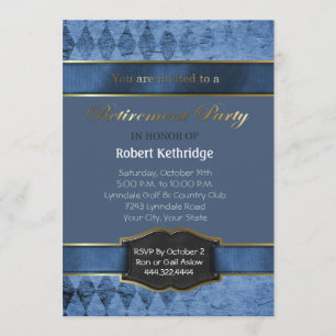 Klassische Party Einladungen für die Blaue Raute