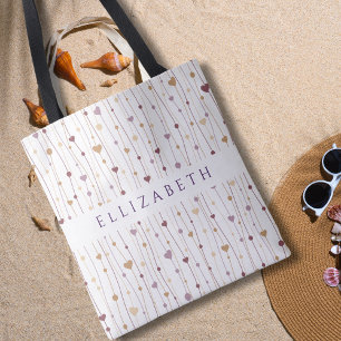 Klassische Pastel Lila Herz Minimalistisch Persönl