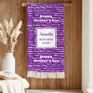 Klassische Pastell-Typografie Muttertagsgeschenk W Sherpadecke