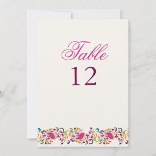 Klassische Perl-Schwan-Blumen-Hochzeitstisch-Numme Einladung