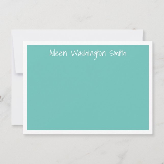 Klassische Personalisiert Blue Flat Note Card Einladung (Vorderseite)