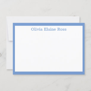 Klassische Personalisiert Blue Flat Note Card Einladung