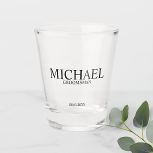 Klassische personalisierte Trauzeugen Schnapsglas